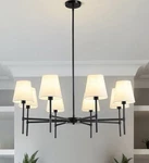 Dining Room Chandeliers Modern Black Chandelier, 8-LIGHT Metal Farmhouse. Fixed Price $75.00.