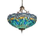Meyda 22"W Tiffany Hanginghead Dragonfly 3LT Inverted Pendant, Glass - 286479. Fixed Price $1681.20.