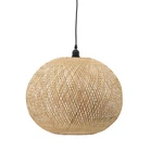 Scratch & Dent Mid-century Modern Style Round Woven Bamboo Wooden Pendant Lamp. Fixed Price $99.99.