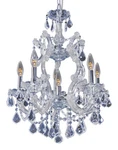 Maria Theresa 6-LIGHT 20X25 Crystal Chandelier In Polished Chrome. Fixed Price $720.00.