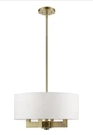 Livex Lighting, 48784-01, Cresthaven, Pendant Chandelier, Antique Brass New Ob. Fixed Price $59.99.