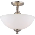 Nuvo Patton 3 Light Semi Flush W/ Frosted Glass, Brushed Nickel 60-5044. Fixed Price $121.99.