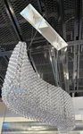 Schonbek Refrax 13 Lights 32" Stainless Steel Linear Chandelier Swarovski. Fixed Price $1495.00.