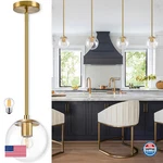 Bagood 6 Inch Globe Pendant Light Gold Mid Century Contemporary. Fixed Price $67.11.