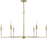 Savoy Essentials 1-2221-6-322 Salerno 6-LIGHT Chandelier In Warm Brass. Fixed Price $412.50.