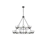 Elegant Lighting Cadence 21 48" Chandelier, Black/clear/clear - 5100L248BK. Fixed Price $2090.00.