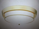 Jazava 12 2-LIGHT Gold Modern Flush Mount Ceiling With Frosted Glass. Fixed Price $59.46.