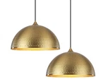 Gold Hammered Ceiling Lights W/hardware-set Of 2-SEE Notes-new Out Box. Fixed Price $98.00.