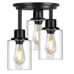 Rottogoon Semi Flush Mount Ceiling 9.5" X 13" (24CM 33.8CM), Matte Black. Fixed Price $70.88.