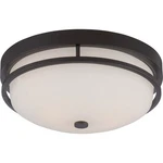 Nuvo Nevel 2 Light Flush Fixture W/ Satin White Glass, Sudbury Bronze 60-5586. Fixed Price $97.60.