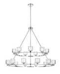 Chandelier 21 Light Fixture Chrome Large Dining Room Foyer Modern Farmhouse 48". Fixed Price $2385.55.