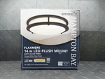 Hampton Bay Flaxmere 14 In. Matte Black Integrated Led Flush Mount (shade Only). Fixed Price $5.00.