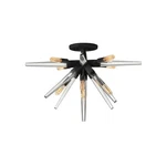 Fredrick Ramond Ariel 8 Light Ceiling Semi-flush Mount, Black FR47401BLK. Fixed Price $524.99.