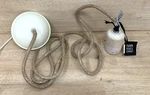 Pendant Light Fixture Hanging Wood Rope Metal Napa Home & Garden 9FT Length. Fixed Price $28.36.