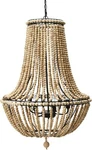 Creative Co-op EC1036 Draped Wood Bead Chandelier, 32" H, Natural. Fixed Price $439.90.