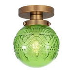 Green Globe Glass Semi Flush Mount Small Hall Ceiling Light, Modern Gold Ligh.... Fixed Price $64.49.