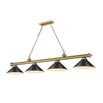 Z-lite Cordon Light 14" Billiard, Rubbed Brass/matte Black 2306-4RB-MB15. Fixed Price $596.00.