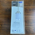 Progress Lighting Alexa 1-LIGHT Mini Cylinder Pendant Brushed Nickel Whte Glass. Fixed Price $74.90.