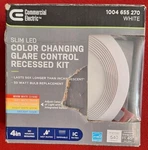 Commercial Electric Slim Led Color Changing Glare Control Recessed Kit 4IN White. Fixed Price $9.99.