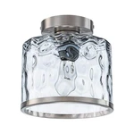 Tinhon Modern Nickel Semi-flush Mount Ceiling Light W/ Rippled Glass Shade. Fixed Price $62.99.