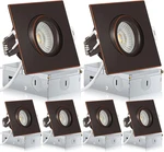 Knlnny 3" Led Gimbal Recessed Lights 6-PACK, Dimmable, 5 Color Options, Bronze. Fixed Price $135.99.