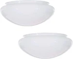 11" White Opal Mushroom Glass Shades For Ceiling Fixtures - 2 Pack. Fixed Price $187.99.