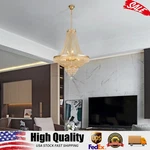 Crystal Chandelier French Empire Large Foyer Ceiling Light-gold Pendant Lamp Us. Fixed Price $155.61.