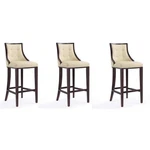 Manhattan Comfort Fifth 31.5" Faux Leather Barstool In Cream (set Of 3). Fixed Price $1103.36.