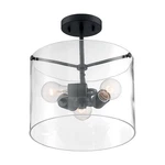Nuvo Lighting Sommerset 3 Semi-flush, Clear Glass, Matte Black 60-7278. Fixed Price $237.60.