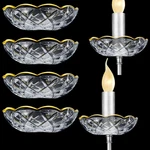 6PCS Chandelier Bobeche 4 Side Holes Inch Crystal Cups Replacement Part Gold. Fixed Price $48.01.