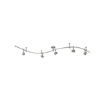 Catalina Lighting 96" Track Ceiling Light, Brushed Nickel, Transitional 5-LIG.... Fixed Price $306.00.