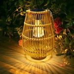 Solar Powered Lantern Outdoor Waterproof Hanging Rattan Lights .... Fixed Price $46.61.