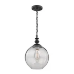 Elk Lighting 46222/1 Bergen 1-LIGHT Mini Pendant Matte Black With Clear Glass. Fixed Price $220.00.