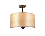 Woodbridge Lighting Drum Veneer 3-LIGHT Metal Semi-flush Ceiling Mount Bronze. Fixed Price $120.19.