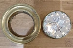 Antique Brass Lighting Gallery With Mirrored Crystal Style Fitting. Fixed Price $37.20.