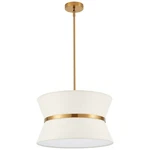 Elyccupa Modern Chandelier 18IN Brass Fabric Pendant Light Kitchen Island E26 Ul. Fixed Price $83.99.
