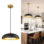 Kudos 15 Inch Large Led Pendant Lights, Black And Gold Fixtures.... Fixed Price $141.36.