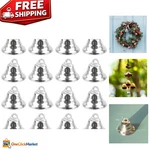 20 Pack Silver Mini Jingle Bells With Hooks For Christmas & Wedding Crafts. Fixed Price $18.99.