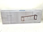 Kichler Chatwin 30.6 In. 4-LIGHT Brushed Nickel Auburn Stained Linear Chandelier. Fixed Price $64.99.