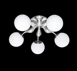 5-LTS Contemporary Ceiling Light Brushed Nickel Frosted Glass Globe Flush Mount. Fixed Price $139.50.