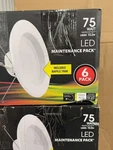 2 Boxes Feit 5/6" Soft White Dim Integrated Retrofit Recessed Baffled Lights. Fixed Price $49.59.