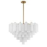 Crystorama Addis Light Chandelier, Brass/tronchi Glass White ADD-316-AG-WH. Fixed Price $3198.00.