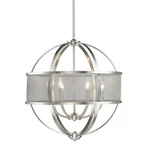 Golden Lighting 3167-6 Pw-pw Pewter Colson 6-LIGHT 26-3/4"W Chandelier. Fixed Price $428.57.