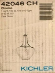 Kichler 42046CH Everly 14" Wide Pendant Bell Clear Glass Shade - Chrome. Fixed Price $139.81.