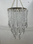 Sunli House Modern Mini Chandelier Shade H12.9 X W8.6, Gold Chain. Fixed Price $31.99.