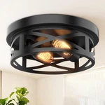 Aoztomlux Flush Mount Ceiling Light Fixture - 2 Modern 1PCS, Black. Fixed Price $29.72.
