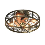 Unbranded 19.6 In. Indoor Black 4-LIGHT Wood Industrial Metal Iron Cage. Fixed Price $89.99.