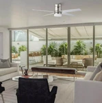 Merra 52 In. Integrated Led Brushed Nickel Ceiling Fan With Light Changing Tech. Fixed Price $159.94.