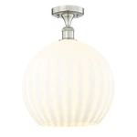 Innovations Lighting 616-1F-17-14-WHITE Venetian-indoor Ceiling Brushed Satin. Fixed Price $313.28.