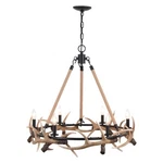 Vaxcel Breckenridge Light 30.5" Antler Chandelier, Aged Iron/natural - H0261. Fixed Price $899.99.